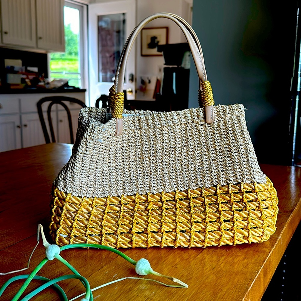 Minimalist summer small tote bag.